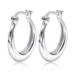 Alluring Silver Hoop Earring - HO-2508